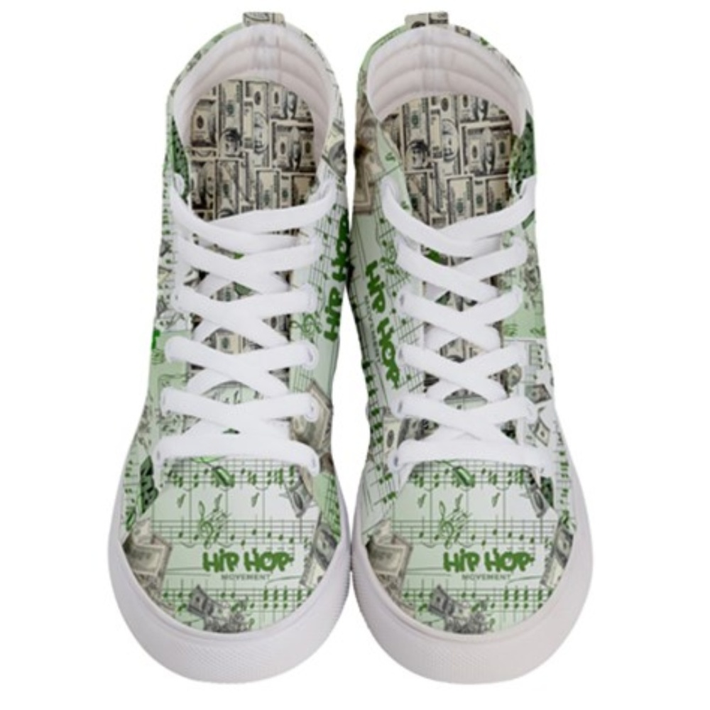 NONEILLAH MUSIC & MONEYMEN'S HI-TOP SKATE SNEAKERS